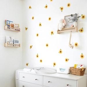 Little Sunflower Wall Decal set | Sunny Daydreams Wall Decal Collection | Sun-kissed Blooms Mural Bundle_DA038