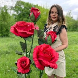 Large artificial handmade ROSE || Wedding / Party decoration / Window display
