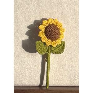 Crochet Sunflower Brooch, Micro Crochet Sunflower, Sunflower Brooch Pin, Crochet Flower, Floral Pin, Wedding Jewelry, Thank You Gift