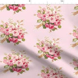 Roses Fabric - Jane's Rose Bouquet Peony By Lilyoake - Rose Bouquet Vintage Floral Cottage Chic Cotton Fabric By The Yard With Spoonflower