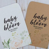 Baby Shower Favors Gifts Seed Packets Baby in Bloom Floral  - Personalized Envelopes, Flower, Custom, Gifts, Baby Shower Gifts, Pink Girl