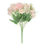 7 Branch Artificial Silk Peony Hydrangea Fake Flower with Stem, Pink