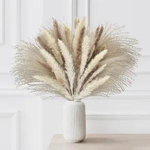 MagicDecor 85Pcs Boho Home Decor Dried Flowers Arrangements White & Natural P