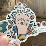 Mystery Sticker Pack, green plant, boho plant mama, rainbow, save the planet, Die Cut Stickers for Water bottles, Laptops, Gift Grab Bags