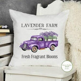 Purple Lavender Pickup Truck Pillow Cover/Summer Decor/Personalized Pillow Cushion/Lavender Farm