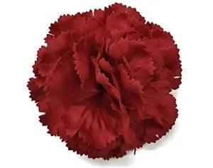 M&S Schmalberg 3.5" Silk Carnation Flower Pin Brooch - Silk Fabric - Made in USA