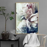 Nordic Art Canvas Painting Peony Flower Canvas Wall Art Poster Print Art Picture