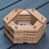 086. Salvaged Louisiana Baldcypress Wood Hanging Basket Planter for Orchids, Bromeliads, Ferns, Cacti, Other Epiphytes and Succulents