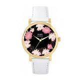 Toff London TLWS-37069 Ladies Pink Carnations Flower Watch