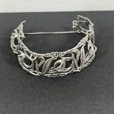 Peace Lily 925 Sterling Silver Link Bracelet 34g 7in Unique Flowers