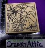 LILY STEM FLOWERS RUBBER STAMP MAGENTA 38007-17