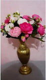 1 Bouquet 9 heads Artificial Peony Tea Rose Flowers Camellia Silk Fake Flower fl