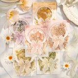Flower Bloom Bronzing PET Stickers Journals Album Card Scrapbooking DIY Collage