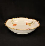 Limoges Coiffe Vegetable Bowl T&V Hand Painted #6326 Carnations w/Gold 1892-1907