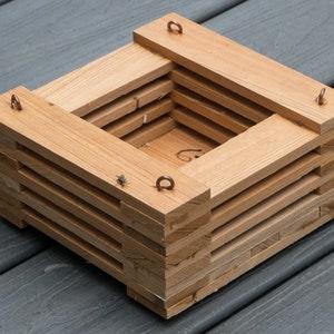 064. Salvaged Louisiana Baldcypress Wood Hanging Basket Planter for Orchids, Bromeliads, Ferns, Cacti, Other Epiphytes and Succulents