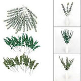 20pieces Faux Eucalyptus Leaves Dried Leaf Branch For Floral Arrangement