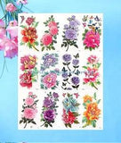 wholesale 12 sheet large flower rose peony temporary tattoo quality fake tattoos