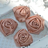 1.5?¡À Rose Gold Pink Satin Fabric Roses, Satin Rolled Rosettes, Satin Flowers, Rolled Roses, Rolled Satin Roses, Satin Flowers, Satin Rose G2
