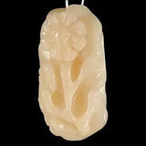 F05918# Hand Carved Both Side Peony Flower Pink Aventurine Pendant Bead Gemstone