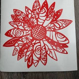 Sunflower Mandala Vinyl Decal