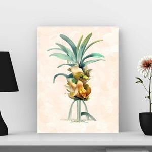 Orchid Pineapple Poster Wall Art No.13