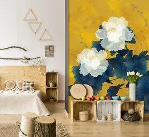 3D White Peony Flowers 2210 Wall Paper Wall Print Decal Deco Wall Mural CA Romy