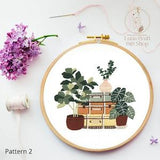 Cat and Tropical Plants DIY Embroidery Kit-Beginner Friendly- Hoop Art-Craft Art-Home Decor- Ready to ship