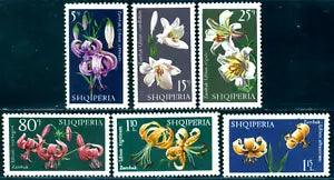 1970 Flowers,Lilies,White lily,Tiger lily,Albania,Mi.1405,MNH