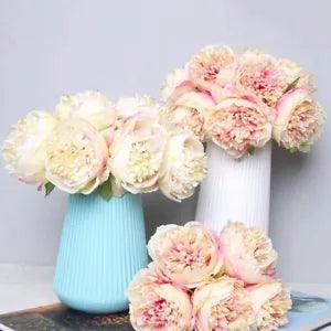 1 Bunch 5x Artificial Peony Flower Bridal Bouquet Hydrangea Home Wedding Decor