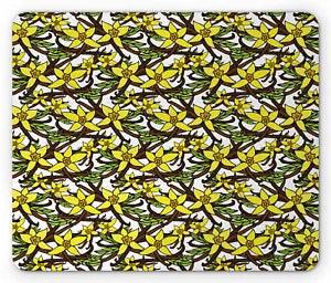 Ornamental Vanilla Flower Flower Pattern Mousepad Rectangle Non-Slip Rubber10923