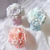 Big 3D rose flower bouquet Silicone mold candle making chocolate cake food candy Form resin mould candles business roses flowers wedding