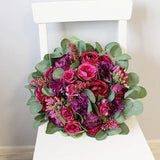 Hot pink wedding bouquet, Fuchsia bouquet, Jewel toned wedding bouquet
