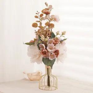 Silk Artificial Flowers Large Peony White Bouquet Wedding Home Table Decoration