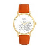 Toff London TLWS-52241 Ladies Grey Water Lilies Flower Watch