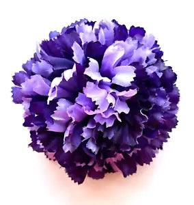 3.5" Lavender & Purple Carnation Artificial Silk Fake Flower Hair Clip
