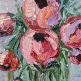 Flower Oil Painting Peonies Canvas Stretcher Home Wall Decoration 15.7 x 11.8 inches
