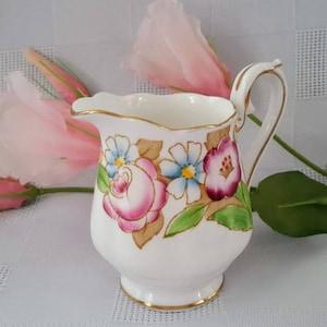 Vintage Royal Albert England "Bouquet" Pattern Porcelain Cream Creamer Jug