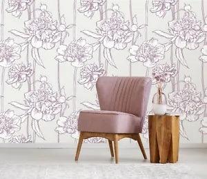 3D Sketch Peony Flower 42348NA Wallpaper Wall Murals Removable Wallpaper Fay