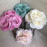 Silk Rose Bouquet, Artificial Flower Bouquet, Quality Wedding Flower Arrangement Bridal Bouquet Bridesmaids Flowers Wedding Decor JYSH-07