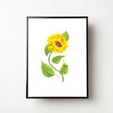 B(L)OOM - 1 Watercolor Print of a Sunflower