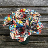 6 Comic Book Roses.  Wedding, Birthday, Anniversary, Centerpiece. Gift. Custom Orders Welcome