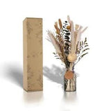 Homey Breeze 15 Inches 23 Pcs 10 Styles Natural Dried Pampas Grass with Vase