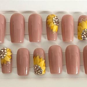 Sunflower press-ons