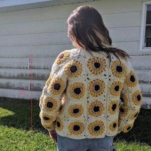 Crocheted Sunflower Cardigan