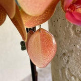 Orange Orchid Earring, Orchid Jewelry, Peach Phalaenopsis, Tropical Earring, Spring Earring, Mother's Day Gift, Peach Flowers