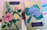 2 Antique Floral Postcards - Language of Flowers - Violets Lily of the Valley