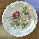 Antique Carnation McNicol Floral Rose 10" Plate Gold Stamping
