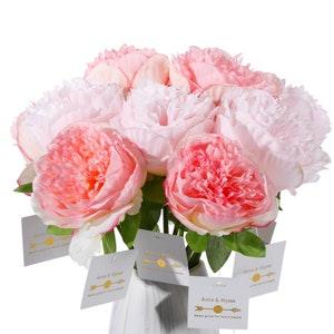 Artificial Peony Flowers Stem 13'' Tall, Single Silk Flower with Stems, Make Your Own Bouquet, Garland, Wreath, Floral Arrangement