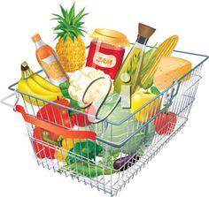 Royalty Free Clipart Image of a Shopping Basket Full of Food #525494 | Clipart.com Flower Delivery