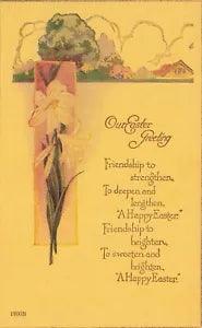 1910's Easter Postcard Easter Lily - Our Easter Greeting UNPOSTED E295